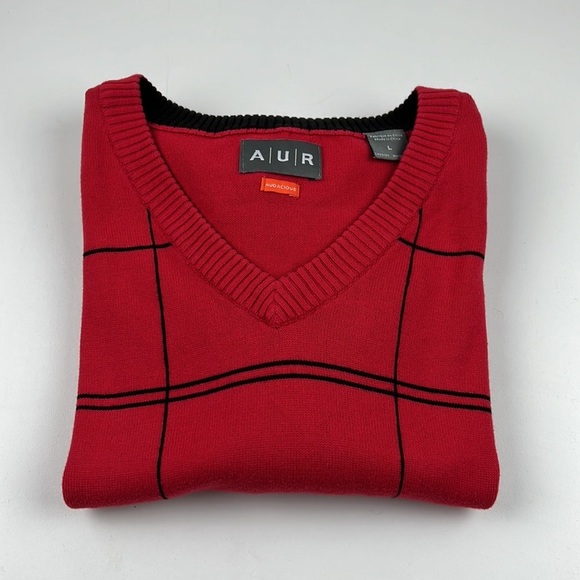 Men's  AUR red sleeveless athletic golf vest - Picture 6 of 7